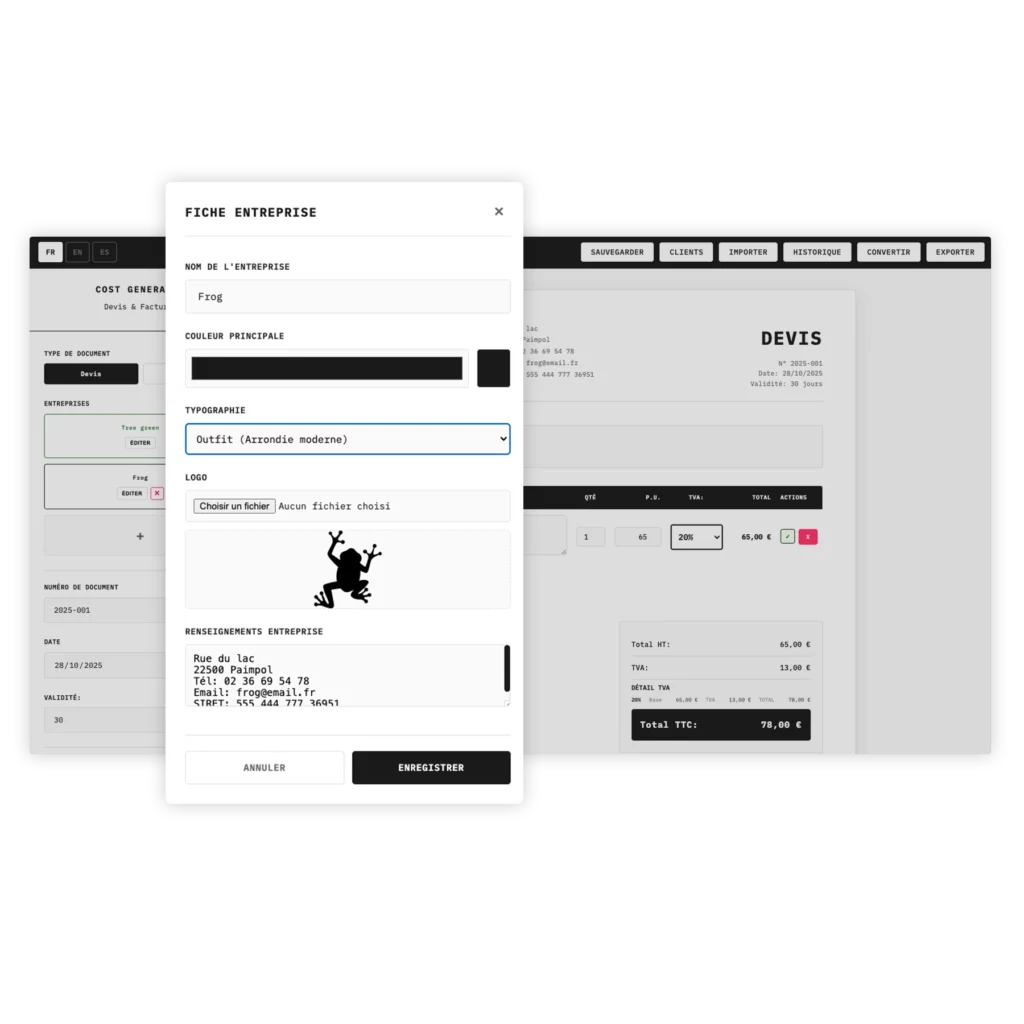 COST GENERATOR